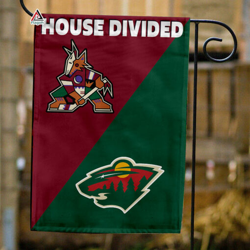 Coyotes vs Wild House Divided Flag, NHL House Divided Flag