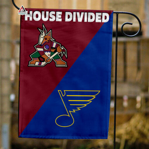 Coyotes vs Blues House Divided Flag, NHL House Divided Flag