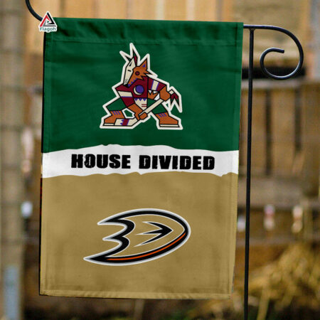 Coyotes vs Ducks House Divided Flag, NHL House Divided Flag