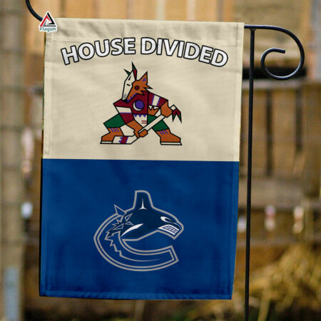 Coyotes vs Canucks House Divided Flag, NHL House Divided Flag