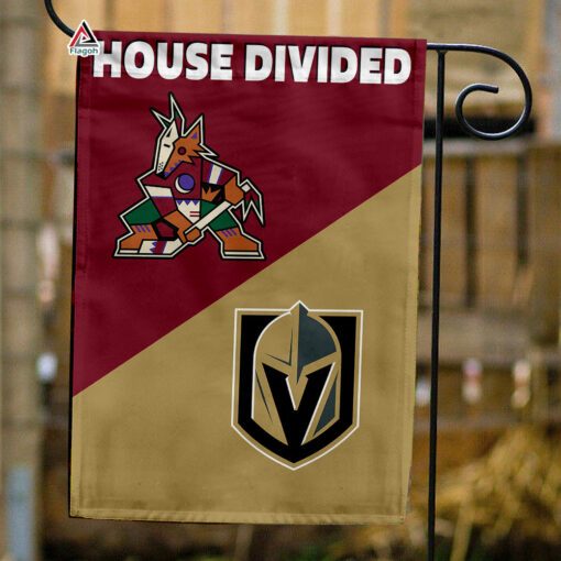 Coyotes vs Golden Knights House Divided Flag, NHL House Divided Flag