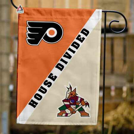 Flyers vs Coyotes House Divided Flag, NHL House Divided Flag