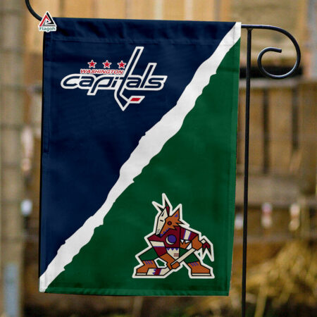Capitals vs Coyotes House Divided Flag, NHL House Divided Flag