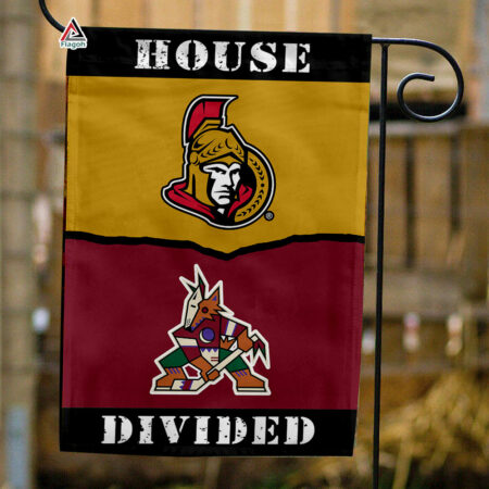 Senators vs Coyotes House Divided Flag, NHL House Divided Flag