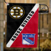 Bruins vs Rangers House Divided Flag, NHL House Divided Flag