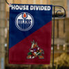 Oilers vs Coyotes House Divided Flag, NHL House Divided Flag