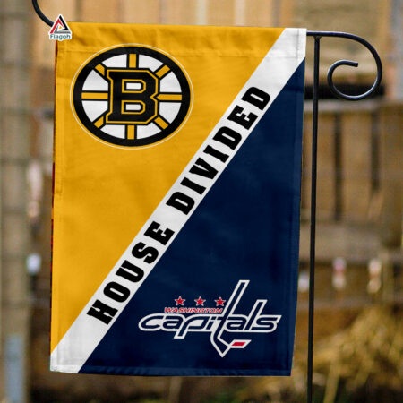 Bruins vs Capitals House Divided Flag, NHL House Divided Flag
