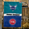 Hornets vs Pistons House Divided Flag, NBA House Divided Flag