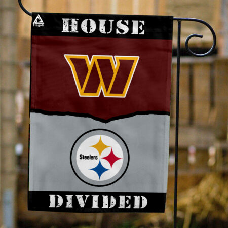 Commanders vs Steelers House Divided Flag, NFL House Divided Flag