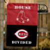 Red Sox vs Reds House Divided Flag, MLB House Divided Flag, MLB House Divided Flag