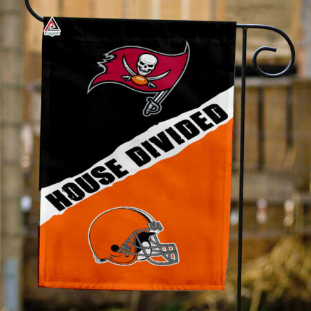 Buccaneers vs Browns House Divided Flag, NFL House Divided Flag