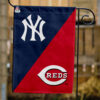 Yankees vs Reds House Divided Flag, MLB House Divided Flag, MLB House Divided Flag