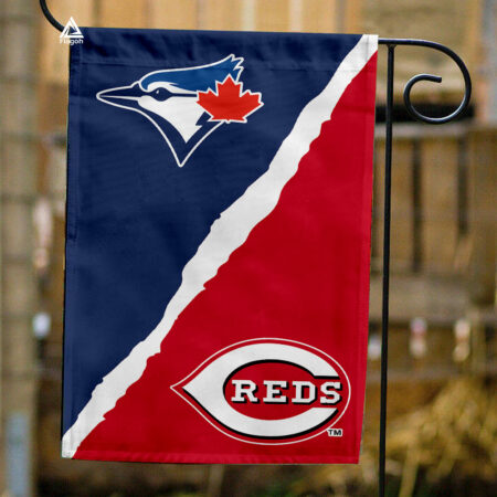 Blue Jays vs Reds House Divided Flag, MLB House Divided Flag