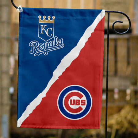 Royals vs Cubs House Divided Flag, MLB House Divided Flag