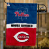 Phillies vs Reds House Divided Flag, MLB House Divided Flag, MLB House Divided Flag