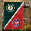 Athletics vs Cubs House Divided Flag, MLB House Divided Flag, MLB House Divided Flag