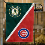 Athletics vs Cubs House Divided Flag, MLB House Divided Flag