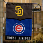 Padres vs Cubs House Divided Flag, MLB House Divided Flag