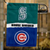 Mariners vs Cubs House Divided Flag, MLB House Divided Flag