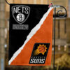 Nets vs Suns House Divided Flag, NBA House Divided Flag, NBA House Divided Flag