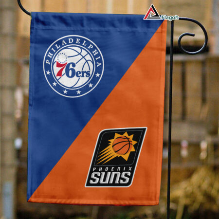76ers vs Suns House Divided Flag, NBA House Divided Flag