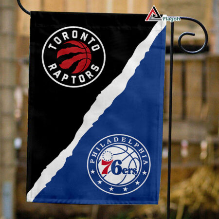 Raptors vs 76ers House Divided Flag, NBA House Divided Flag