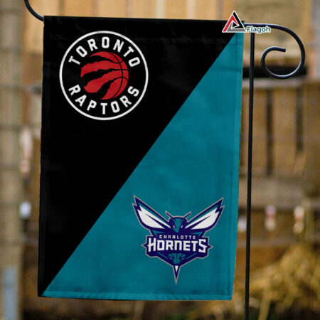 Raptors vs Hornets House Divided Flag, NBA House Divided Flag