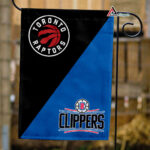 Raptors vs Clippers House Divided Flag, NBA House Divided Flag