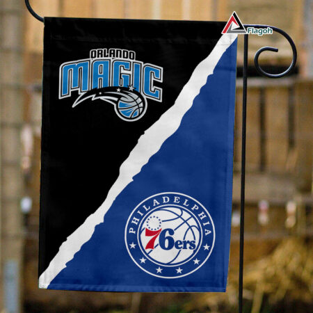 Magic vs 76ers House Divided Flag, NBA House Divided Flag