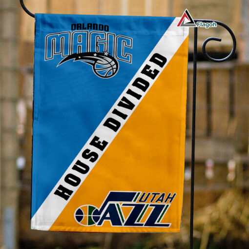 Magic vs Jazz House Divided Flag, NBA House Divided Flag