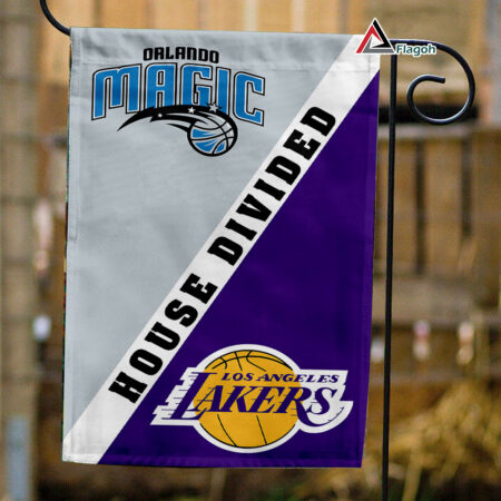 Magic vs Lakers House Divided Flag, NBA House Divided Flag