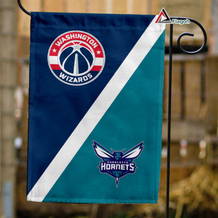 Wizards vs Hornets House Divided Flag, NBA House Divided Flag