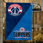 Wizards vs Clippers House Divided Flag, NBA House Divided Flag