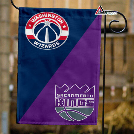 Wizards vs Kings House Divided Flag, NBA House Divided Flag