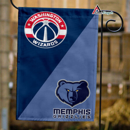 Wizards vs Grizzlies House Divided Flag, NBA House Divided Flag