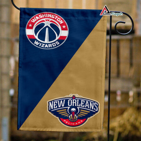 Wizards vs Pelicans House Divided Flag, NBA House Divided Flag