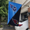 Titans vs Cardinals House Divided Flag, NFL House Divided Flag