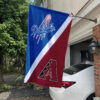 Dodgers vs Diamondbacks House Divided Flag, MLB House Divided Flag