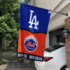 Dodgers vs Mets House Divided Flag, MLB House Divided Flag