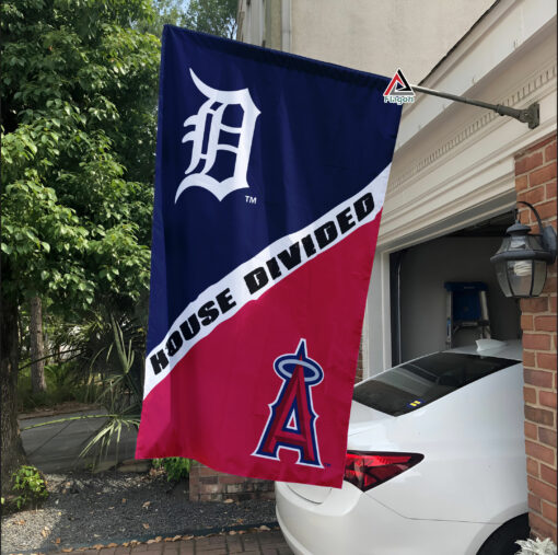 Tigers vs Angels House Divided Flag, MLB House Divided Flag