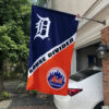 Tigers vs Mets House Divided Flag, MLB House Divided Flag