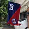 Tigers vs Nationals House Divided Flag, MLB House Divided Flag