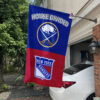 Sabres vs Rangers House Divided Flag, NHL House Divided Flag