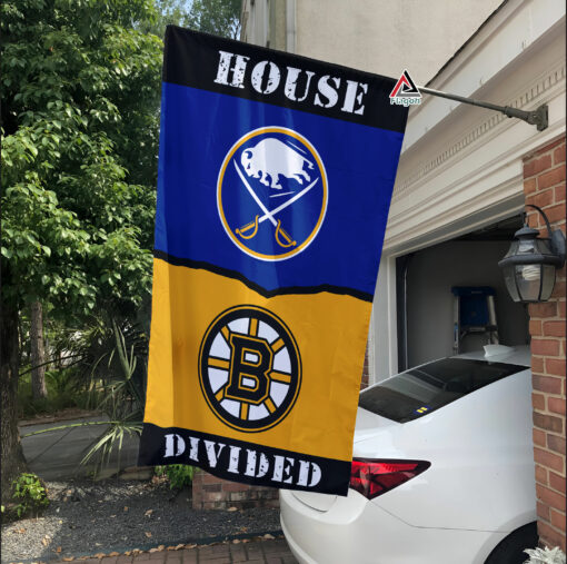 Sabres vs Bruins House Divided Flag, NHL House Divided Flag