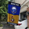 Sabres vs Senators House Divided Flag, NHL House Divided Flag