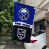 Sabres vs Kings House Divided Flag, NHL House Divided Flag