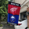 Red Wings vs Sabres House Divided Flag, NHL House Divided Flag