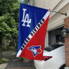 Dodgers vs Blue Jays House Divided Flag, MLB House Divided Flag
