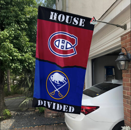 Canadiens vs Sabres House Divided Flag, NHL House Divided Flag