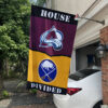 Avalanche vs Sabres House Divided Flag, NHL House Divided Flag